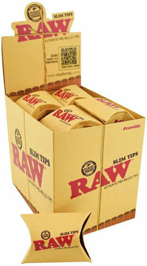 Raw Vârfuri Conice Pre-Rulate Slim 12mm Maro
