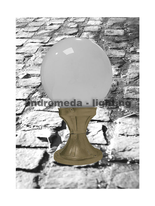 Andromeda Outdoor Floor Lamp Globe 60W IP43 for E27 Socket Gold