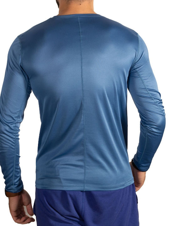 Core Long Sleeve Athletic Blouse Blue