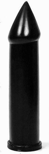 All Black Dildo Vibrator Anal Black 24cm