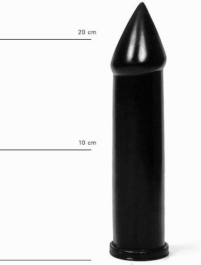 All Black Dildo Vibrator Anal Black 24cm