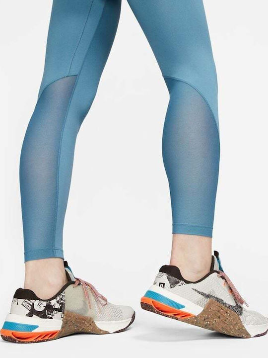 One Women's Cropped Training Legging High Waisted Dri-Fit Blue
