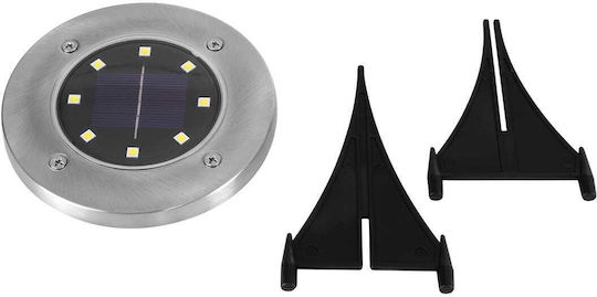 GloboStar Σετ 4 Καρφωτά Ηλιακά Φωτιστικά 0.8W 80lm Ψυχρό Λευκό 6000K με Φωτοκύτταρο IP65