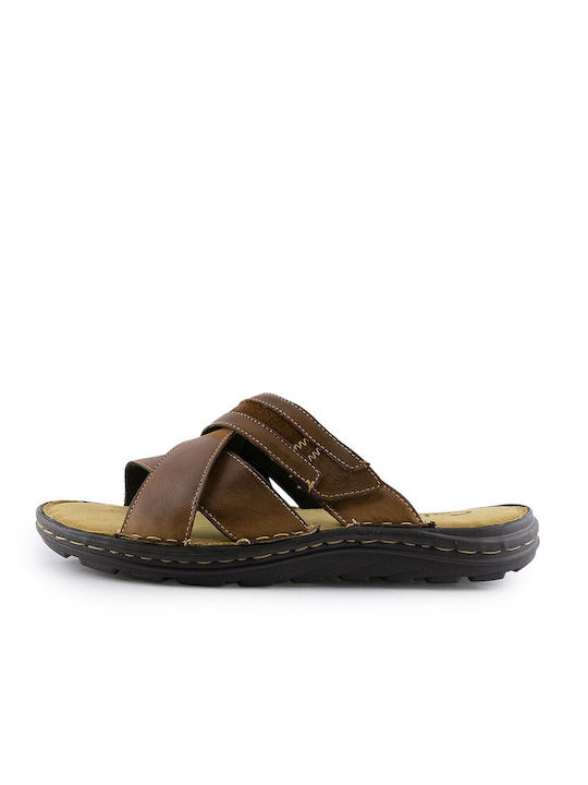 Gale Men's Leather Sandals Tabac Brown