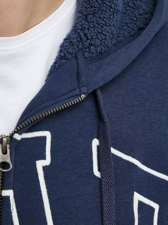 Sweatshirt with Hood Navy Blue