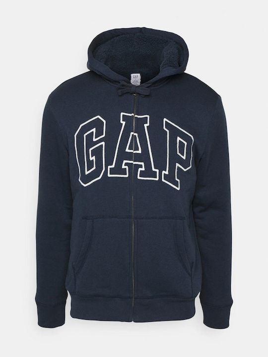 Sweatshirt with Hood Navy Blue