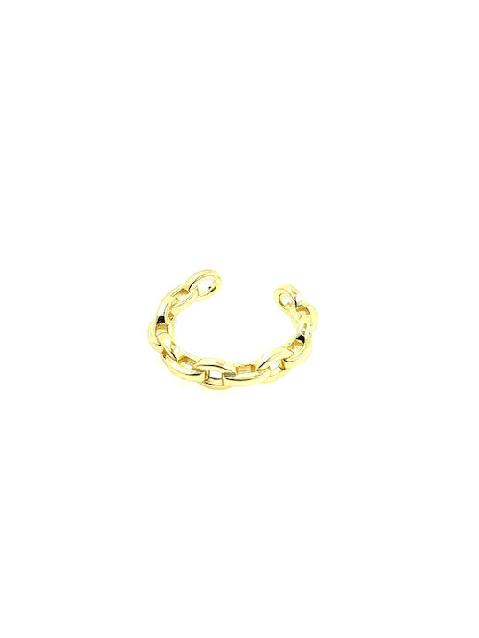 Gold plated silver chain ring 925