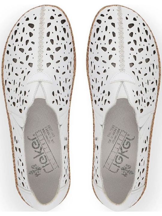 Анатомични Дамски Slip-On Кожени Бели