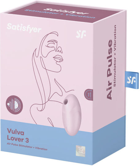 Satisfyer Vulva Lover 3 Аспиратор Вагина с вибрация Въздушен импулсен стимулатор и вибратор Pink 1бр