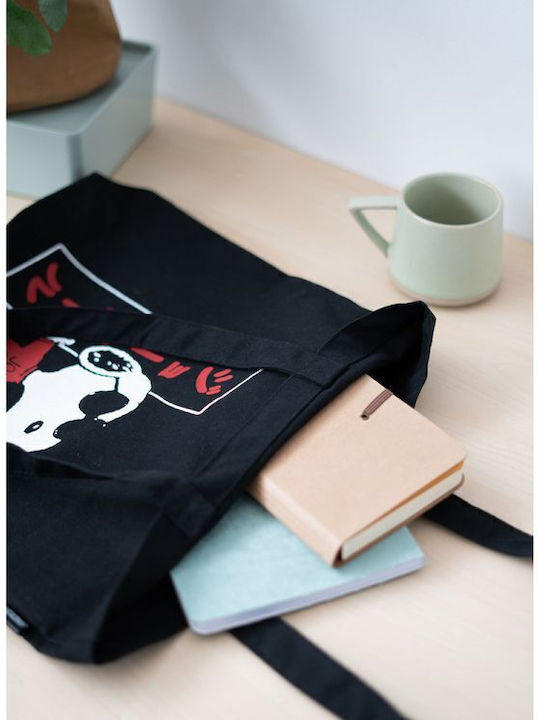 Grupo Erik Cotton Shopping Bag in Black color