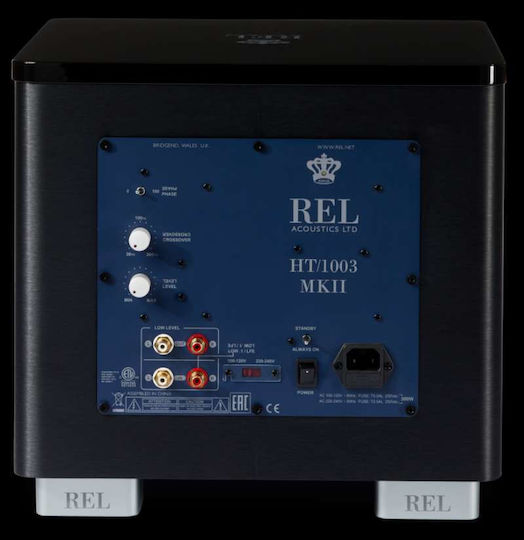 Rel Acoustics HT/1003 MKII Fără fir Autoîntăritor Subwoofer cu Difuzor 10" 300W Negru