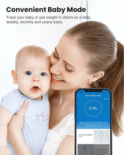 Renpho Smart Bathroom Scale with Body Fat Counter & Bluetooth White 26M