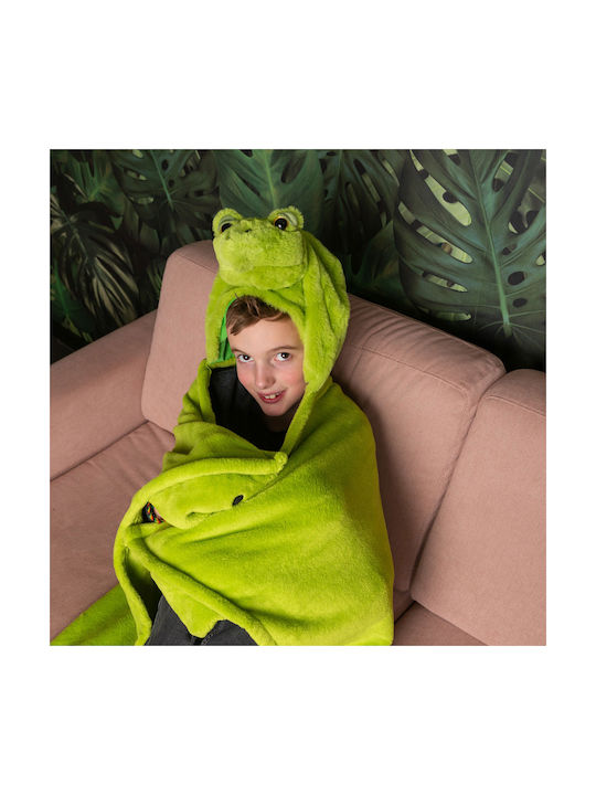Noxxiez Blanket Velvet Turtle Green 100x130cm