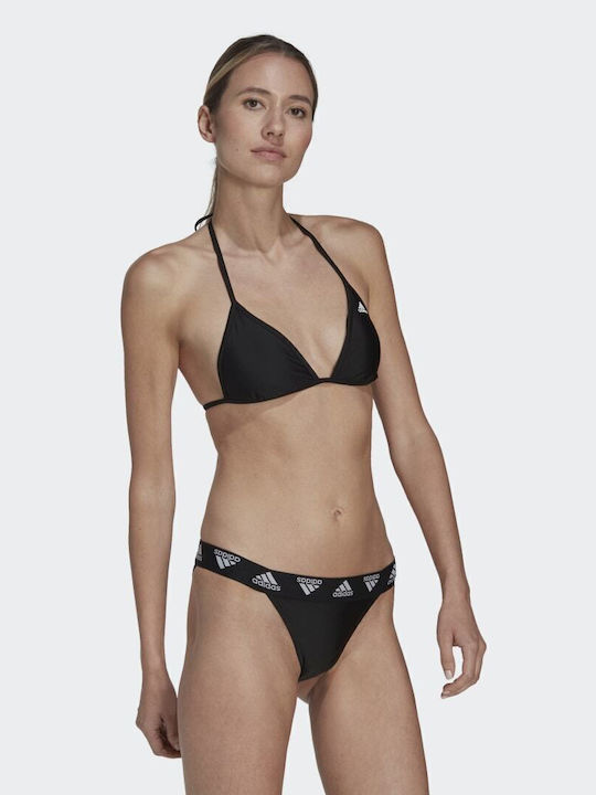 Performance Triangle Sportliches Bikini-Set Dreieck mit Abnehmbarer Verstärkung Schwarz