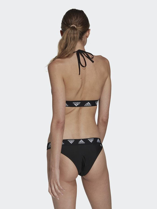 Bikini Set Triangle Top & Slip Bottom Neckholder Black