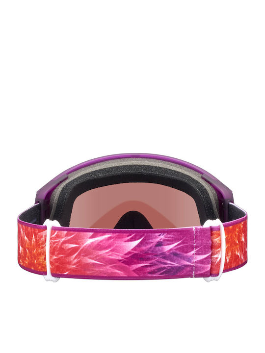 Oakley Flight Tracker Ski & Snowboard Goggles Kids Purple with Lens in Pink Color