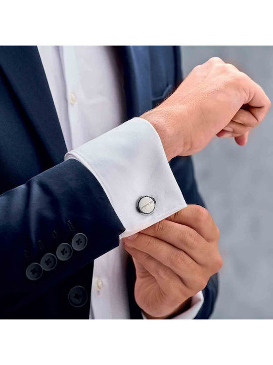 Cerruti Cufflink from Steel In Silver Colour