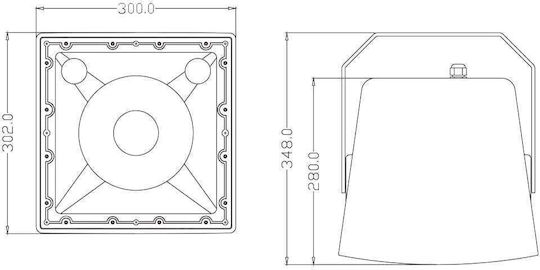GloboStar FDB LT208PT Passive Wall Mount Installation Speaker 150W Piece White