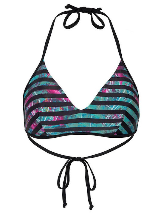 Triangle Bikini Top Turquoise Floral