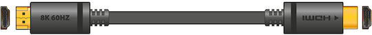 AvLink HDMI 2.1 Ultra High Speed 48Gbps 4K 120Hz HDR VRR Cable HDMI male - HDMI male 1m Μαύρο