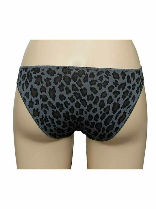 Βαμβακερά Women's Slip 3Pack Black/Graphite/Leοpard