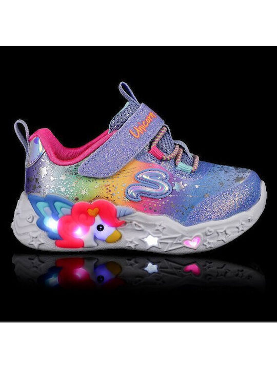 Unicorn Charmer Twilight Dream Încălțăminte sport Joasa pentru copii cu scai și lumini Lila