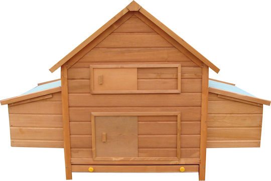 Pawhut Wooden Poultry Coop 2-Level L1.6 x W1.07 x H0.98m