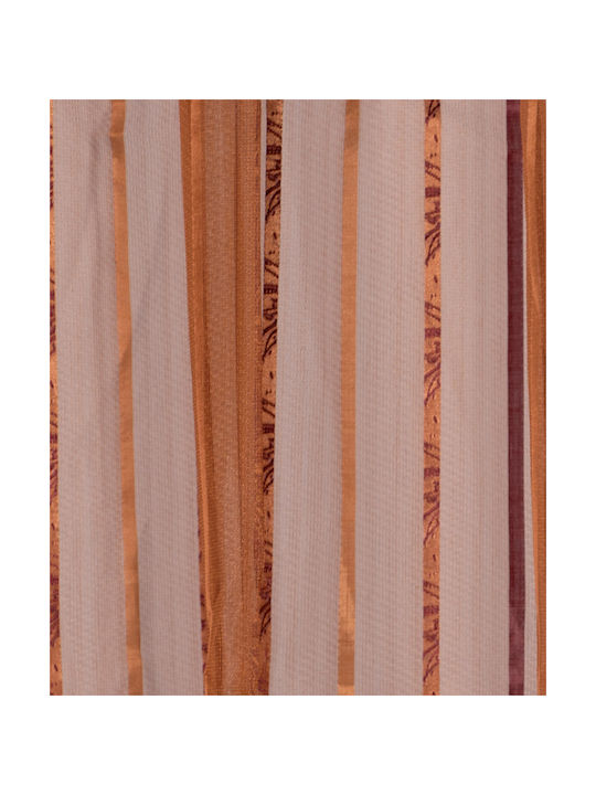 Silk Fashion Κουρτίνα με Τρέσα Nx6104 Καφέ 280x300εκ.