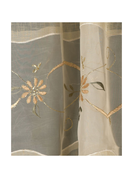 Silk Fashion Curtain with Pencil Pleat 5701 Beige 300x300cm