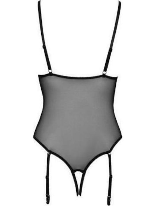 Cottelli Collection Sexy Bodysuit Bodysuit ohne Schrittlänge Black