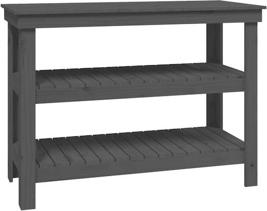 Table Bar from Solid Wood Gray 110.5x50x80cm