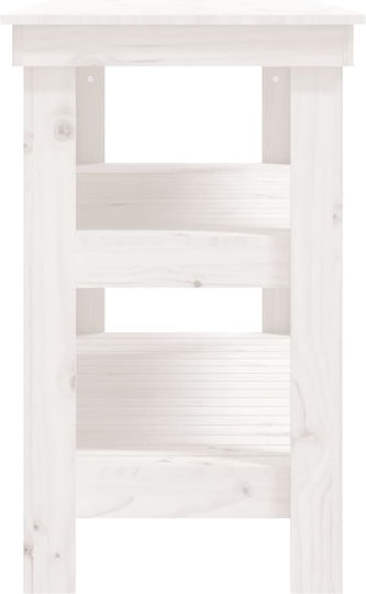 Table Bar from Solid Wood White 110.5x50x80cm