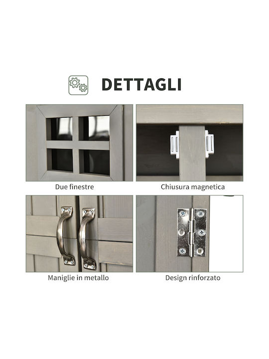 Depozit De Grădină Din Lemn L1,275xLățime0,5xÎnălțime1,64m