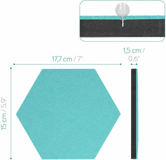 Navaris Felt Notice Board 15x17cm