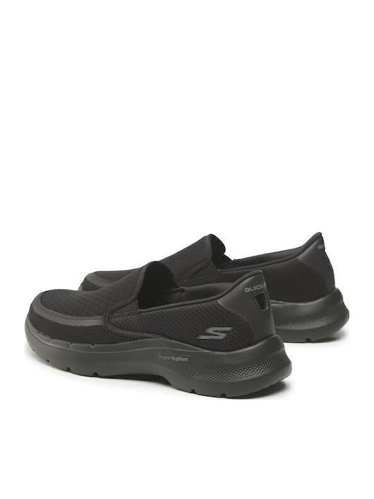 Go Walk 6 Πάνινα Ανδρικά Slip-On Μαύρα