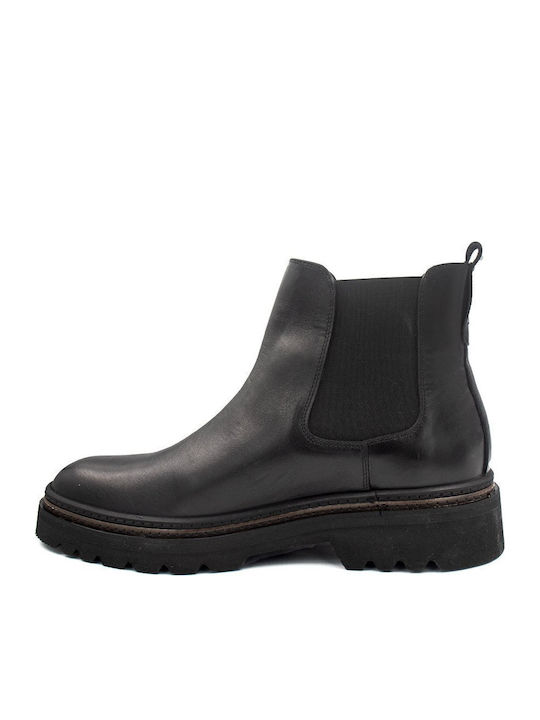 Leder Schwarz Chelsea Stiefeletten
