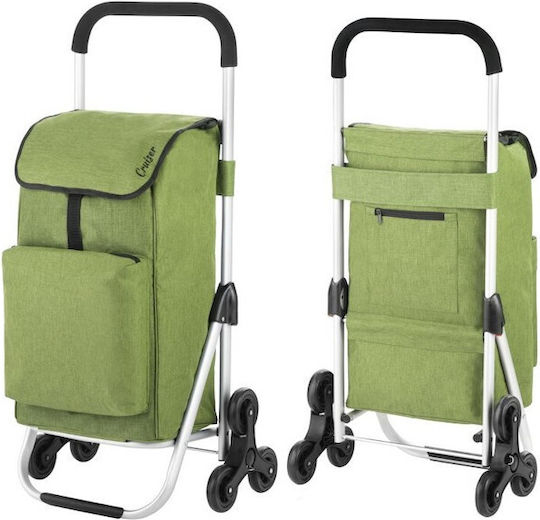 Cruiser Stoff Einkaufswagen Klappbar Grün 47x33x97cm