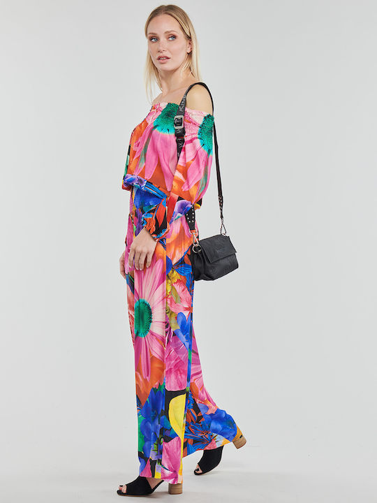 M. Christian Lacroix Γυναικείο Καλοκαιρινό Crop Top Off-Shoulder Μακρυμάνικο Floral Πολύχρωμο