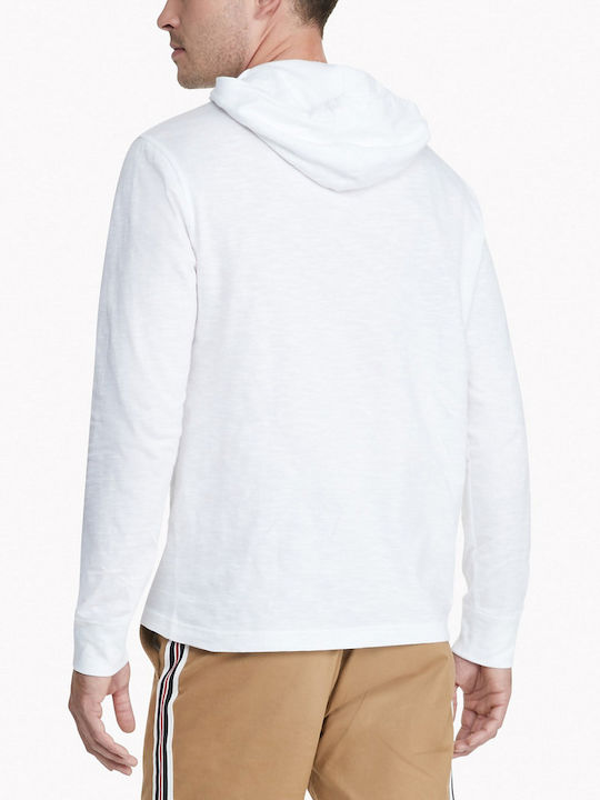 Tommy Hilfiger Men's Sweatshirt with Hood and Pockets White