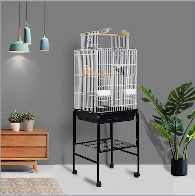 Large cage with stand and opening roof for medium and large parrots 48X48X137