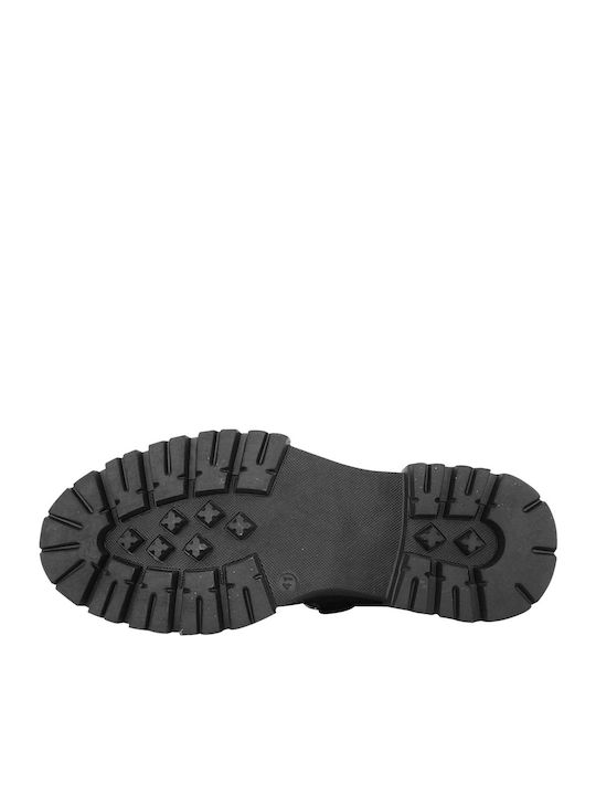 Lajes Leather Black Boots with Zipper
