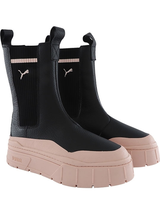 PUMA Mayze Stack Μποτάκια Μαύρα