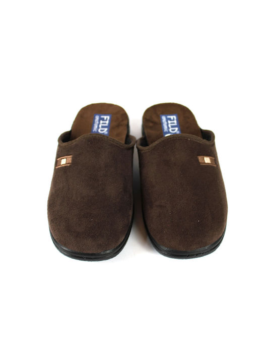 Romylo F14 Men's Slipper Brown