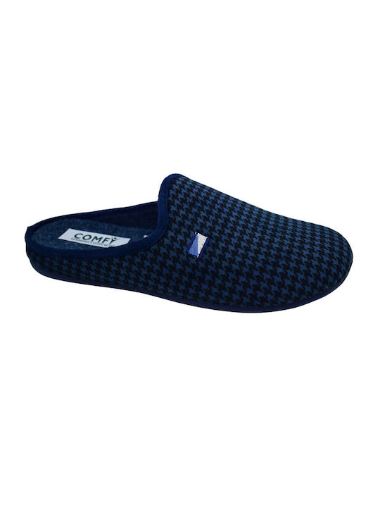 Comfy Anatomic Winterliche Herrenhausschuhe Blau