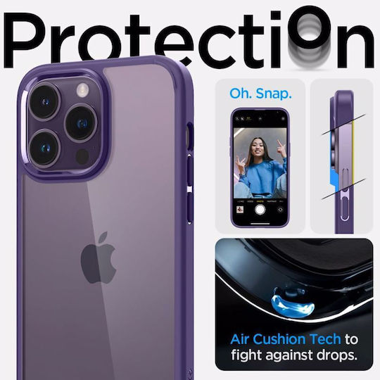 Spigen Ultra Hybrid Back Cover Plastic 2mm Deep Purple (iPhone 14 Pro Max)