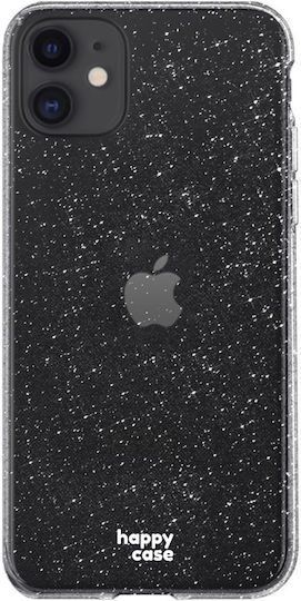 HappyCase Glitter Print Back Cover Silicone Transparent (iPhone 11)