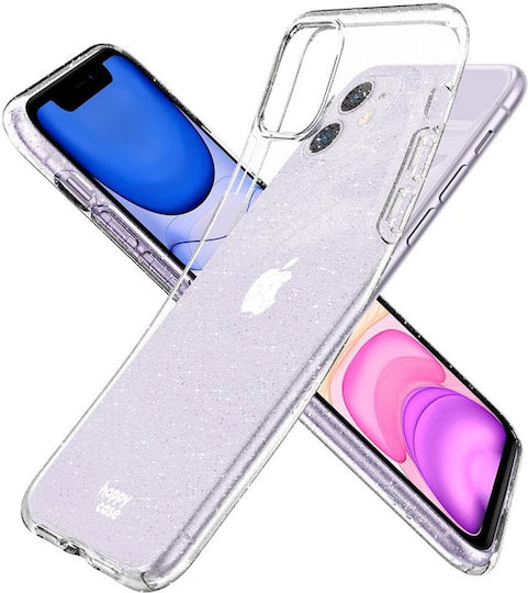 HappyCase Glitter Print Back Cover Silicone Transparent (iPhone 11)