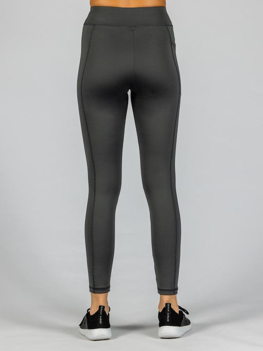 17-21107005 Women's Cropped Training Legging High Waisted Anthracite