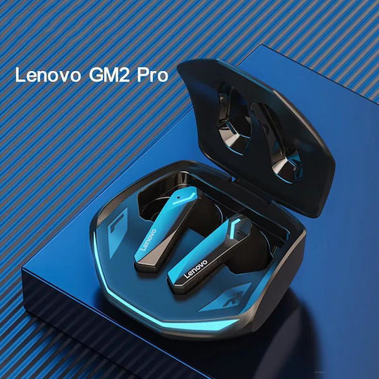 Lenovo GM2 Pro In-ear Bluetooth Handsfree Ακουστικά με Θήκη Φόρτισης Μαύρα