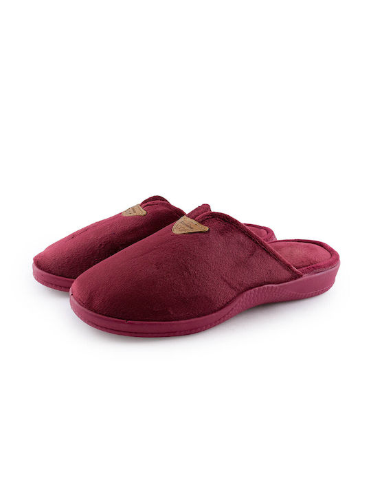 Love4shoes Winter Damen Hausschuhe in Burgundisch Farbe